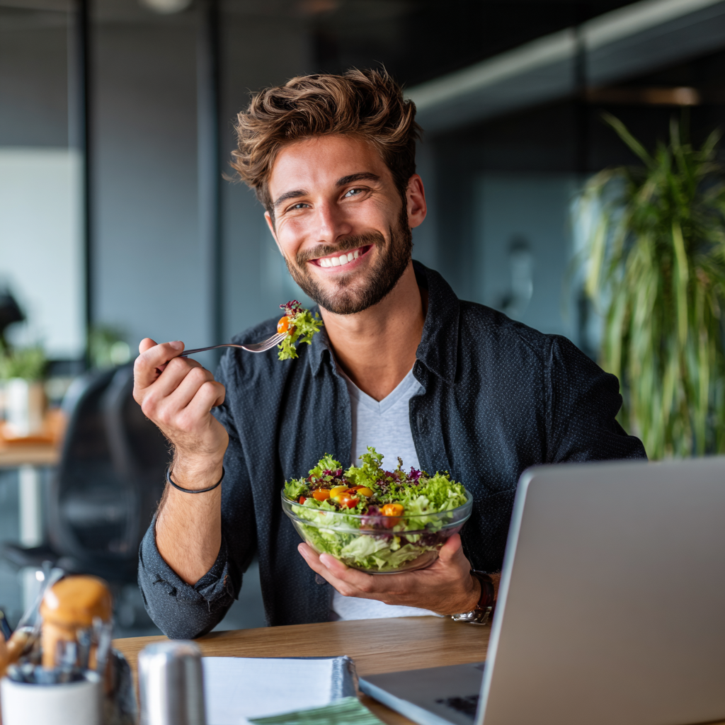 Българин на 40 години пие чиста вода от стъклена чаша в слънчева фитнес зала, носи спортно облекло